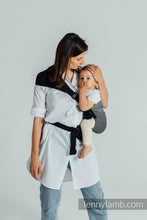 Laden Sie das Bild in den Galerie-Viewer, LennyHip Carrier - LITTLE HERRINGBONE OMBRE GREY - 100% bomull