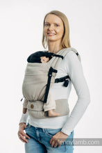 Load image into Gallery viewer, Huva för bärsele - LITTLE HERRINGBONE BLACK EBONY