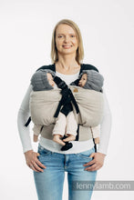 Load image into Gallery viewer, Huva för bärsele - LITTLE HERRINGBONE OMBRE GREY