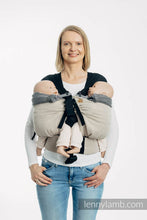 Load image into Gallery viewer, Huva för bärsele - LITTLE HERRINGBONE OMBRE GREY