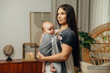 Ladda upp bild till gallerivisning, Lenny Lamb Ringsjal - LITTLE HERRINGBONE OMBRE GREY - 100% bomull