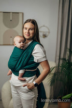 Laden Sie das Bild in den Galerie-Viewer, Lenny Lamb Woven Baby Wrap/Vävd sjal - EMERALD - 100% bomull