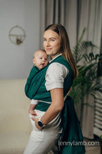 Laden Sie das Bild in den Galerie-Viewer, Lenny Lamb Woven Baby Wrap/Vävd sjal - EMERALD - 100% bomull
