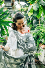 Laden Sie das Bild in den Galerie-Viewer, Lenny Lamb Woven Babytragetuch – BIRDY – WHITE NOISE – 68% Baumwolle, 16% Leinen, 16% Modal