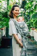Laden Sie das Bild in den Galerie-Viewer, Lenny Lamb Woven Babytragetuch – BIRDY – WHITE NOISE – 68% Baumwolle, 16% Leinen, 16% Modal