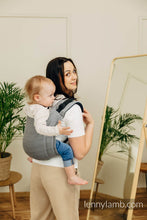 Laden Sie das Bild in den Galerie-Viewer, Onbuhimo PRO Carrier - LITTLE HERRINGBONE OMBRE GREY - 100% Baumwolle