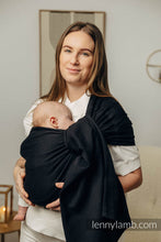 Laden Sie das Bild in den Galerie-Viewer, Lenny Lamb Ringsling - LITTLE HERRINGBONE BLACK EBONY - 100% Baumwolle