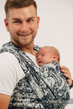 Laden Sie das Bild in den Galerie-Viewer, Lenny Lamb Woven Baby Wrap/Vävd sjal - CLOCKWORK - FIX IT - 100% bomull
