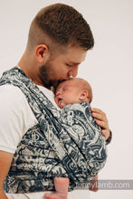 Laden Sie das Bild in den Galerie-Viewer, Lenny Lamb Woven Baby Wrap/Vävd sjal - CLOCKWORK - FIX IT - 100% bomull