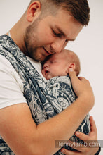 Laden Sie das Bild in den Galerie-Viewer, Lenny Lamb Woven Baby Wrap/Vävd sjal - CLOCKWORK - FIX IT - 100% bomull
