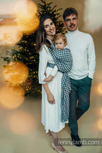 Load image into Gallery viewer, Lenny Lamb Woven Baby Wrap - PATA DE GALLO - PIXELS - 44% cotton, 32% silk, 24% bamboo viscose