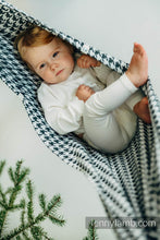 Load image into Gallery viewer, Lenny Lamb Woven Baby Wrap - PATA DE GALLO - PIXELS - 44% cotton, 32% silk, 24% bamboo viscose