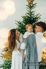 Load image into Gallery viewer, Lenny Lamb Woven Baby Wrap - PATA DE GALLO - PIXELS - 44% cotton, 32% silk, 24% bamboo viscose