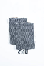 Ladda upp bild till gallerivisning, Drool Pads - LITTLE HERRINGBONE OMBRE GREY - 100% bomull