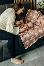 Load image into Gallery viewer, Swaddle Blanket 120x120cm - BIRDY - CANDY FLOSS - 100% bamboo viscose