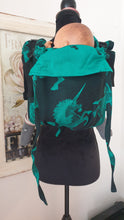 Load image into Gallery viewer, Lenny Buckle Onbuhimo Carrier - ENCHANTED BEASTS - EMERALD (REVERSE VERSION) - 100% cotton