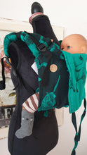 Load image into Gallery viewer, Lenny Buckle Onbuhimo Carrier - ENCHANTED BEASTS - EMERALD (REVERSE VERSION) - 100% cotton
