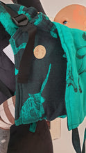 Load image into Gallery viewer, Lenny Buckle Onbuhimo Carrier - ENCHANTED BEASTS - EMERALD (REVERSE VERSION) - 100% cotton