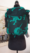 Load image into Gallery viewer, Lenny Buckle Onbuhimo Carrier - ENCHANTED BEASTS - EMERALD (REVERSE VERSION) - 100% cotton