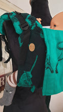 Load image into Gallery viewer, Lenny Buckle Onbuhimo Carrier - ENCHANTED BEASTS - EMERALD (REVERSE VERSION) - 100% cotton