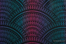 Ladda upp bild till gallerivisning, Onbuhimo PRO Carrier - PEACOCK'S TAIL - BLACK OPAL - 60% bomull, 28% merinoull, 8% silke, 4% kashmir