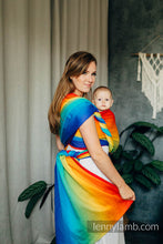 Laden Sie das Bild in den Galerie-Viewer, Lenny Lamb Woven Baby Wrap/Vävd sjal - RAINBOW BABY - 100% bomull
