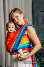 Laden Sie das Bild in den Galerie-Viewer, Lenny Lamb Woven Baby Wrap/Vävd sjal - RAINBOW BABY - 100% bomull