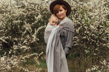 Load image into Gallery viewer, Lenny Lamb Ring Sling - LITTLE HERRINGBONE OMBRE RAGTIME - 100% cotton