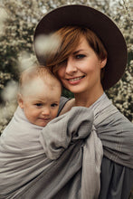 Load image into Gallery viewer, Lenny Lamb Ring Sling - LITTLE HERRINGBONE OMBRE RAGTIME - 100% cotton