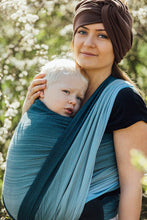 Laden Sie das Bild in den Galerie-Viewer, Lenny Lamb Woven Baby Tragetuch – LITTLE HERRINGBONE OMBRE BEBOP – 100% Baumwolle