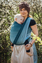 Laden Sie das Bild in den Galerie-Viewer, Lenny Lamb Woven Baby Tragetuch – LITTLE HERRINGBONE OMBRE BEBOP – 100% Baumwolle