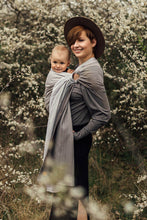Load image into Gallery viewer, Lenny Lamb Ring Sling - LITTLE HERRINGBONE OMBRE RAGTIME - 100% cotton