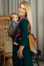 Ladda upp bild till gallerivisning, Lenny Lamb Woven Baby Wrap/Vävd sjal - PEACOCK'S TAIL - BOLERO - 100% bomull