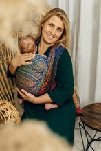 Ladda upp bild till gallerivisning, Lenny Lamb Woven Baby Wrap/Vävd sjal - PEACOCK'S TAIL - BOLERO - 100% bomull