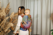 Load image into Gallery viewer, LennyHybrid Half Buckle Carrier - PEACOCK'S TAIL - BOLERO - 100% Cotton - Preschool