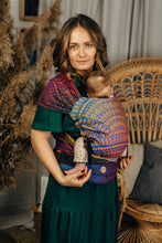 Laden Sie das Bild in den Galerie-Viewer, LennyHybrid Half Buckle Carrier - PEACOCK'S TAIL - BOLERO - 100% bomull - Standard