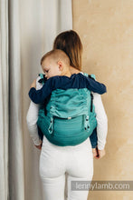 Load image into Gallery viewer, Lenny Buckle Onbuhimo Carrier - LITTLE HERRINGBONE OMBRE GREEN - 100% cotton - Preschool
