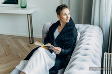 Load image into Gallery viewer, Long Cardigan - PEACOCK'S TAIL - PITCH BLACK