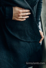 Load image into Gallery viewer, Long Cardigan - PEACOCK'S TAIL - PITCH BLACK