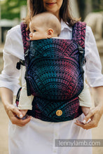Load image into Gallery viewer, LennyLight Carrier - PEACOCK'S TAIL - BLACK OPAL - 60% Cotton, 28% Merino Wool, 8% Silk, 4% Cashmere