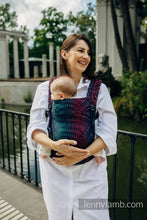 Load image into Gallery viewer, LennyLight Carrier - PEACOCK'S TAIL - BLACK OPAL - 60% Cotton, 28% Merino Wool, 8% Silk, 4% Cashmere