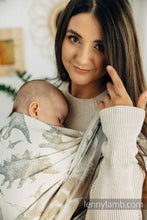 Laden Sie das Bild in den Galerie-Viewer, Lenny Lamb Woven Baby Wrap/Vävd sjal - JURASSIC PARK - ICE DESERT - 100% bomull