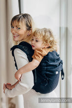 Ladda upp bild till gallerivisning, Lenny Buckle Onbuhimo PRO Carrier - PEACOCK'S TAIL - PITCH BLACK - 59% bomull, 41% merinoull- Preschool