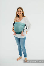 Laden Sie das Bild in den Galerie-Viewer, LennyHip Carrier - LITTLE HERRINGBONE OMBRE GREEN - 100% bomull