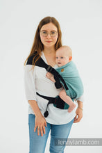 Laden Sie das Bild in den Galerie-Viewer, LennyHip Carrier - LITTLE HERRINGBONE OMBRE GREEN - 100% bomull