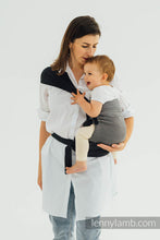 Laden Sie das Bild in den Galerie-Viewer, LennyHip Carrier - LITTLE HERRINGBONE OMBRE GREY - 100% bomull