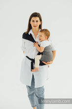 Laden Sie das Bild in den Galerie-Viewer, LennyHip Carrier - LITTLE HERRINGBONE OMBRE GREY - 100% bomull