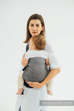 Laden Sie das Bild in den Galerie-Viewer, LennyHip Carrier - LITTLE HERRINGBONE OMBRE GREY - 100% bomull