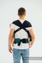 Laden Sie das Bild in den Galerie-Viewer, LennyTwin Carrier - LITTLE HERRINGBONE OMBRE GREEN - 100% bomull
