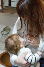 Load image into Gallery viewer, Le Milk C'est Chic nursing shirt White, in organic cotton fabric